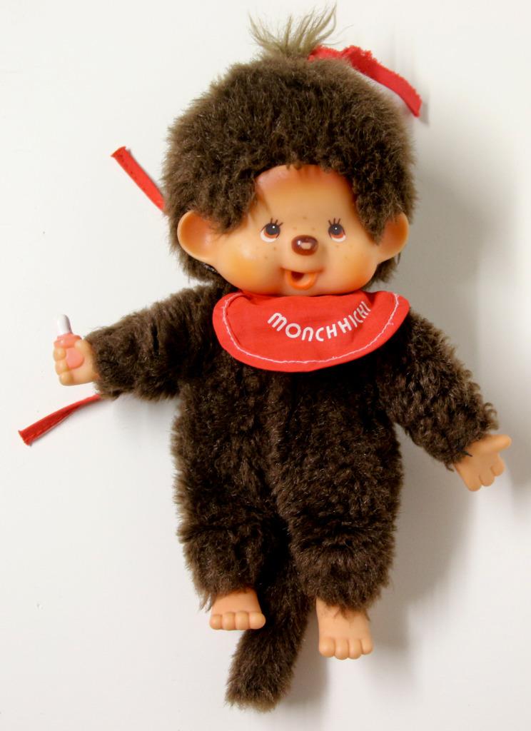 Peluche 201_Monchhichi Sekiguchi 1974 china – 21cm, Collections, Ours & Peluches, Utilisé, Autres types, Autres marques, Enlèvement ou Envoi
