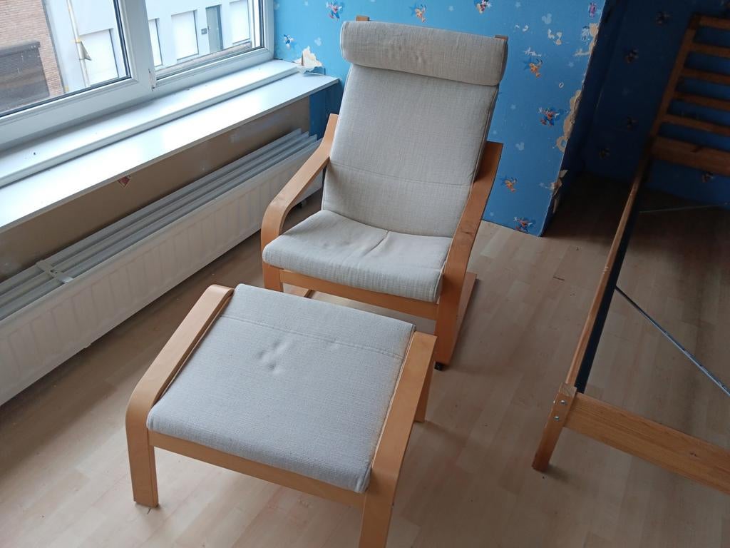 Fauteuil+pouf Ikea., Maison & Meubles, Chaises, Enlèvement