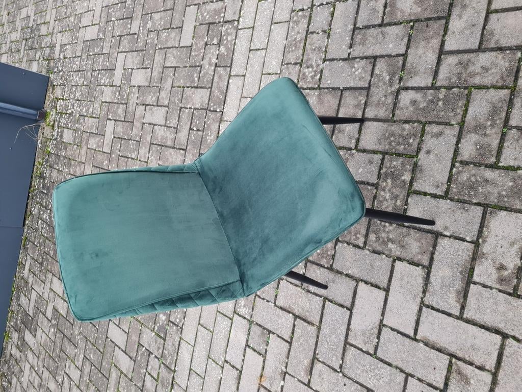 2 nieuwe groene stoffen stoelen, Huis en Inrichting, Stoelen, Ophalen, Nieuw
