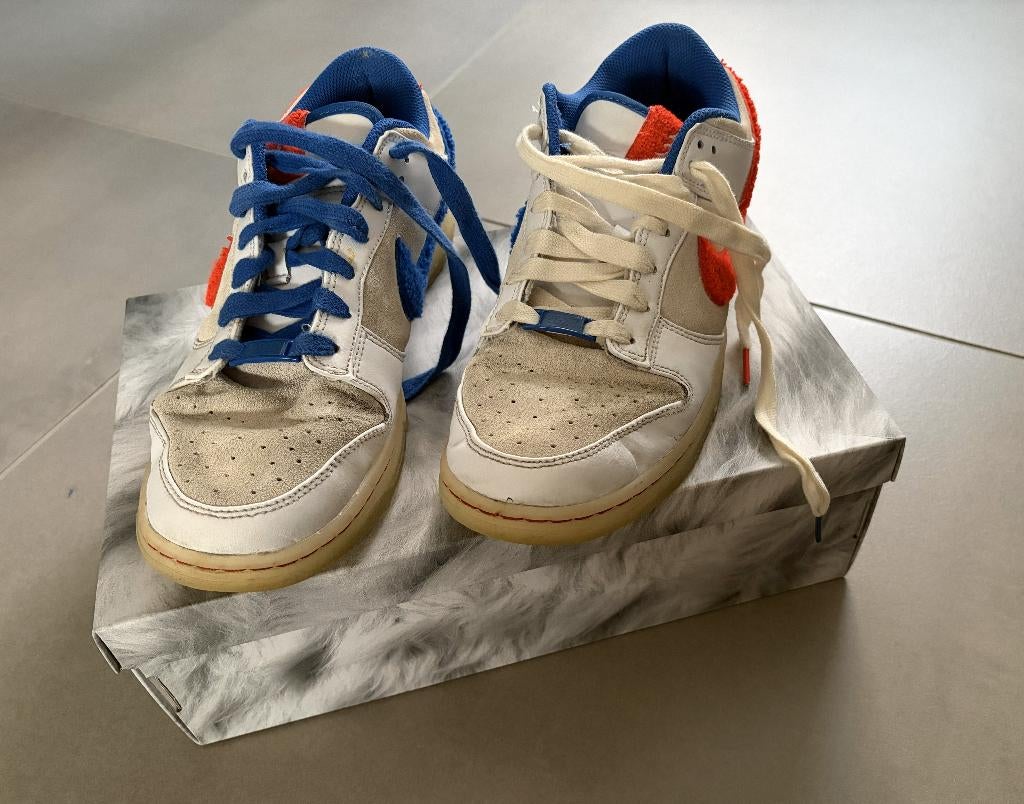 Nike Dunk Low Retro PRM, maat 42.5, Enlèvement ou Envoi, Nike, Comme neuf, Blanc