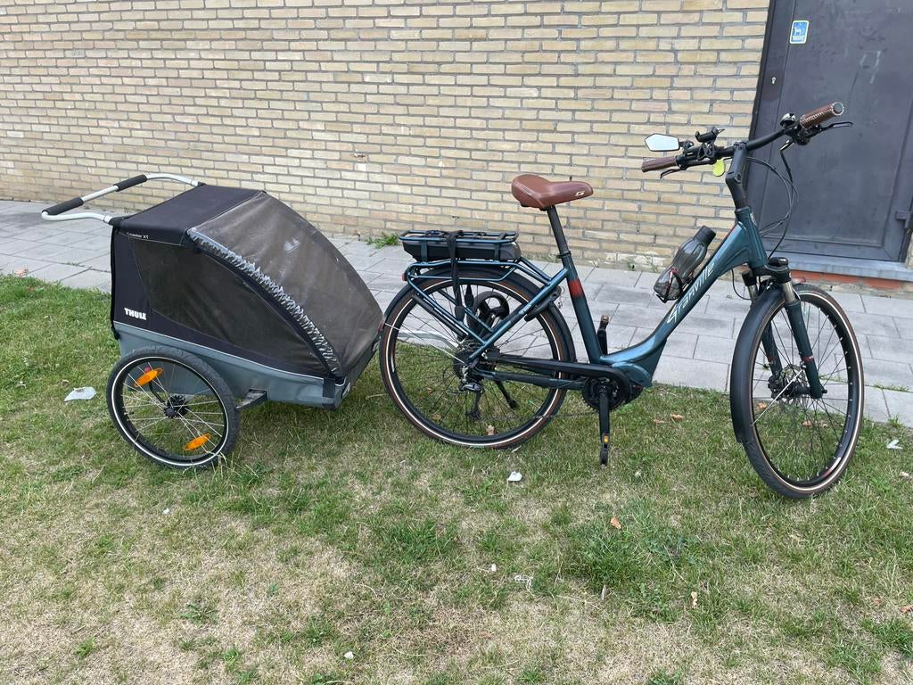 Electric fiets Granville met thule fiets kar in prima staan, Ophalen, Zo goed als nieuw