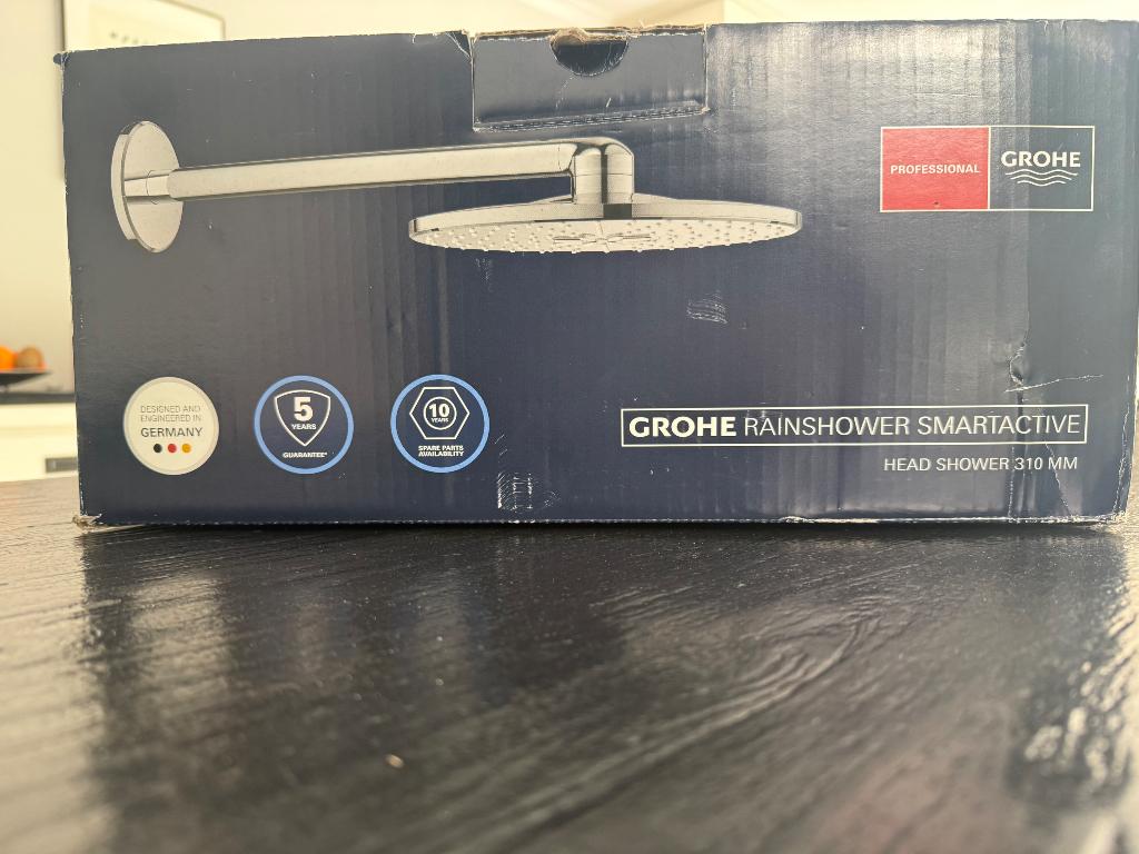 NEW GROHE regendouche Smartactive 310 mat zwart ONGEBRUIKT, Ophalen, Nieuw, Douche