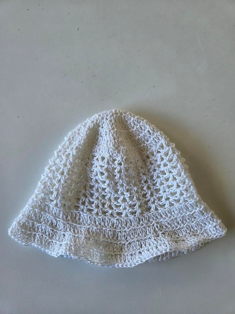 Bonnet d'été blanc au crochet 1-2 ans, Enlèvement ou Envoi, Neuf
