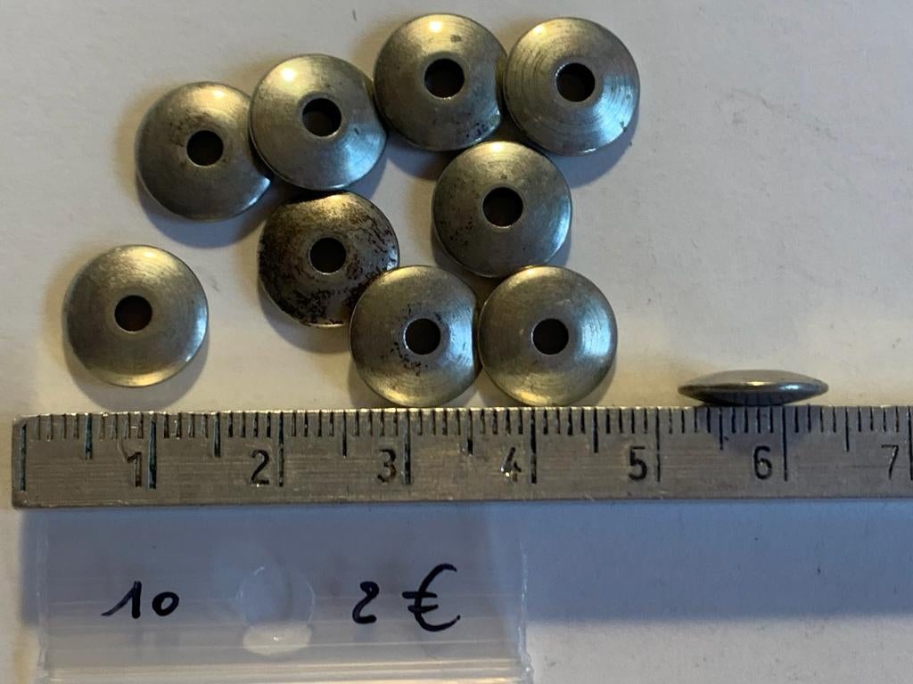 10 metalen tussenkraal disk, Enlèvement ou Envoi, Neuf, Entretoise ou Perle intermédiaire