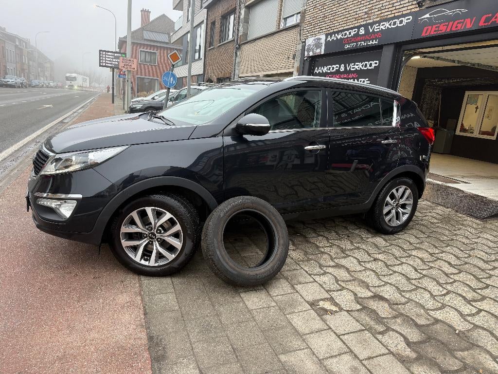 Kia Sportage 1600 Benzine 2015 Navi Leder 1ste hands, Auto's, Zwart, Leder, Bedrijf, Handgeschakeld