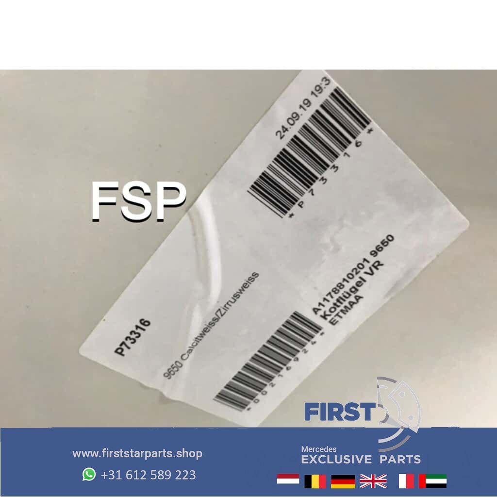 W117 CLA Zijscherm Mercedes wit links rechts scherm set orig, Garde-boue, Utilisé, -, Gauche