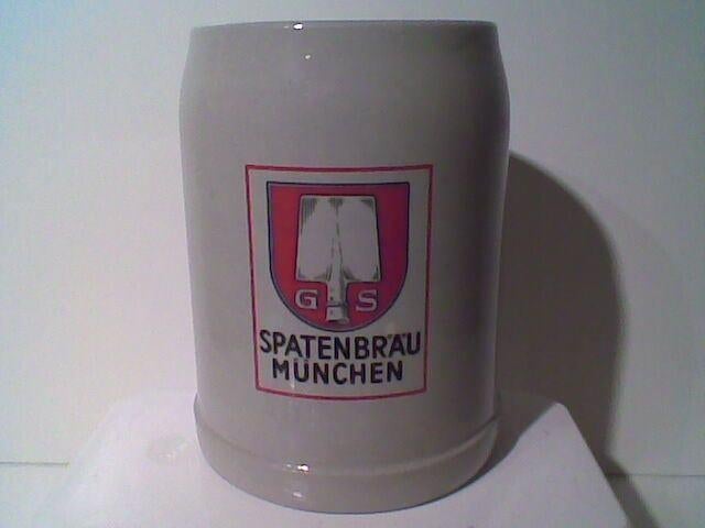 Spatenbräu München bierpot, Verzamelen, Biermerken, Verzenden, Zo goed als nieuw, Pul(len), Overige merken