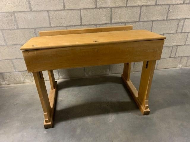 oude schoolbank, Ophalen