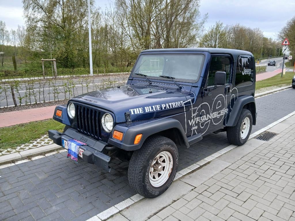 jeep tj, Auto's, Jeep, 2500 cc, 4 cilinders, Blauw, Leder
