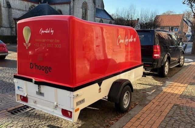 Aanhangwagen 'Twins' met polyester kap, Auto diversen, Aanhangers en Bagagewagens, Zo goed als nieuw, Ophalen