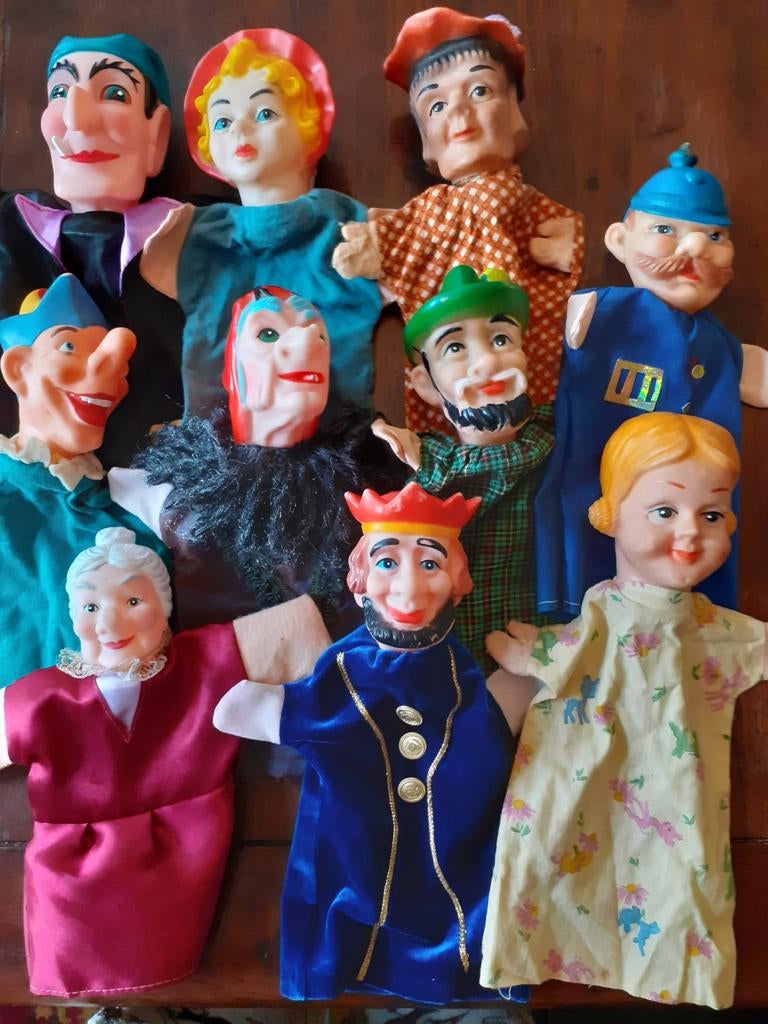 Retro handpoppen poppenkastpoppen ( A ), Enlèvement ou Envoi