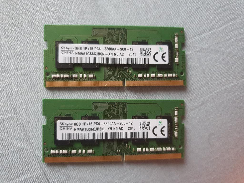 16Gb DDR4 Hynix 8Gb x 2 sodimm, Informatique & Logiciels, Enlèvement ou Envoi, DDR4, Comme neuf, Laptop