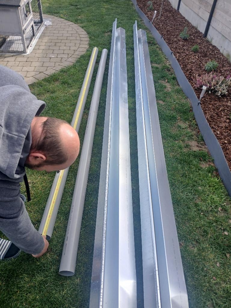 Hanggoot en bijhorende benodigdheden incl trespa afwerking, Doe-het-zelf en Bouw, Dakpannen en Dakbedekking, Ophalen, Overige typen