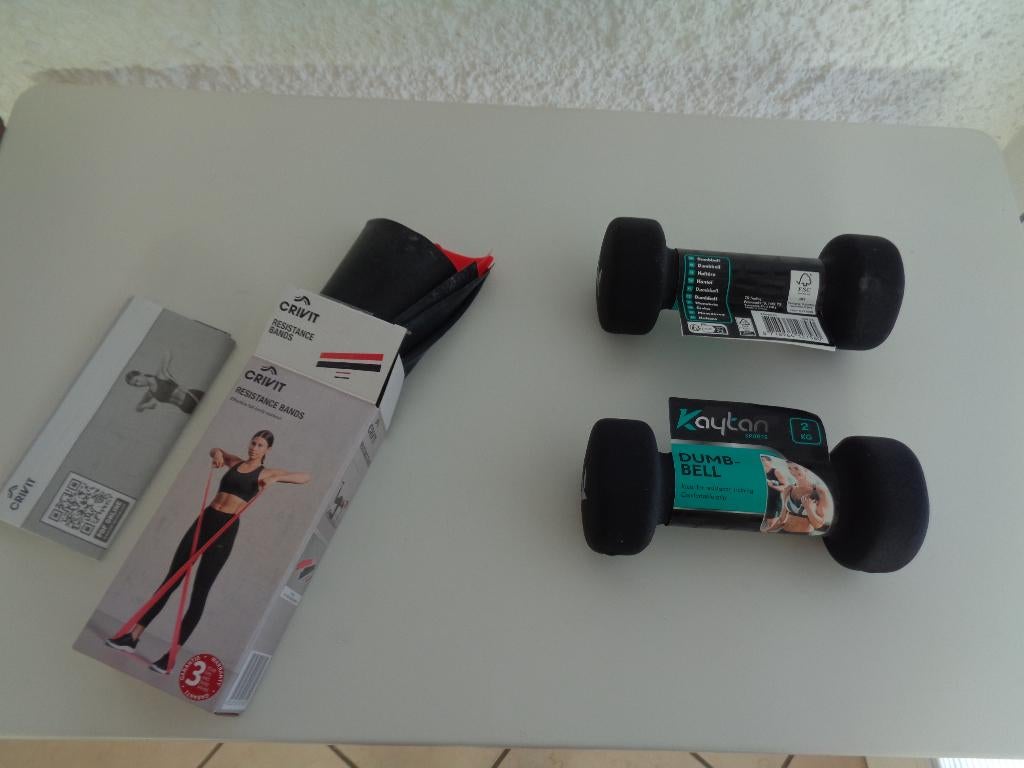 Pour Gym Haltères et élastiques. Neufs, Sports & Fitness, Équipement de fitness, Envoi, Neuf, Bras, Haltère