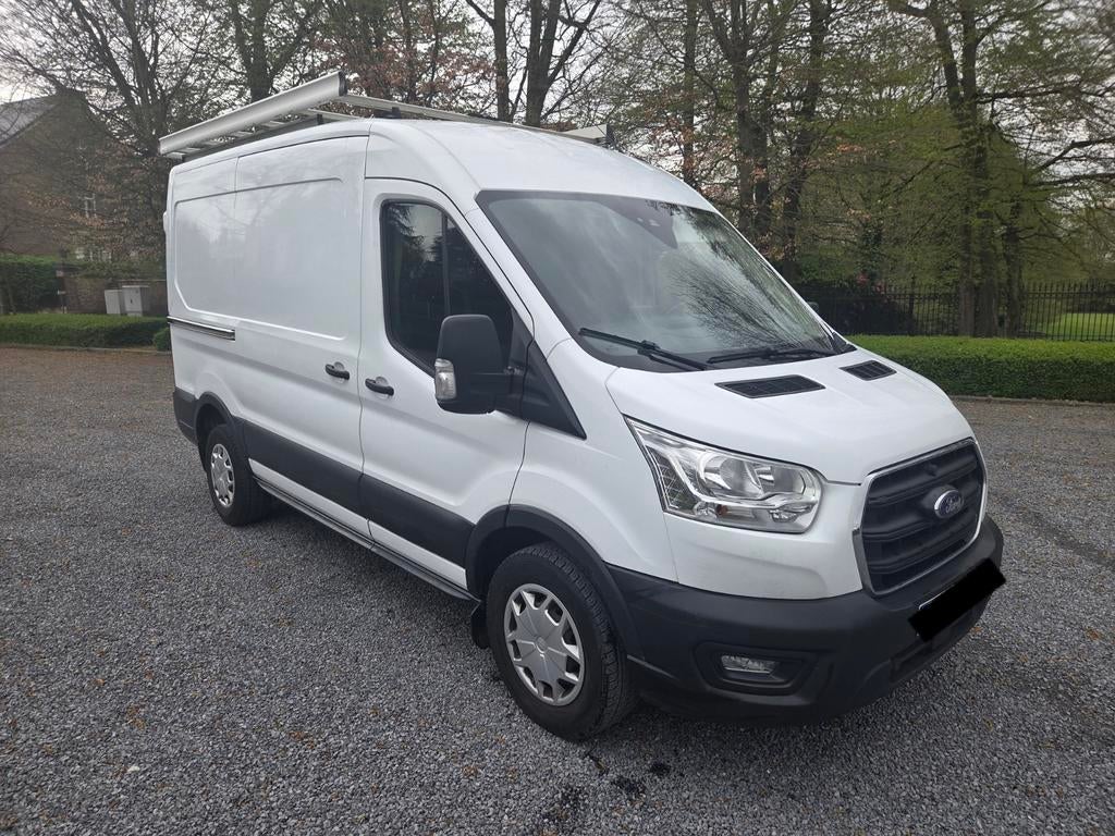Ford Transit L2H2 Facelift – Automaat – Euro 6d-TEMP - 2021, Auto's, Automaat, Stof, USB, Wit