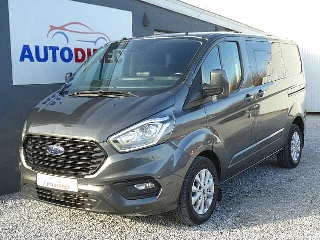 Ford Transit Custom 2.0 TDCi Double Cabine 5pl Navi,, Autos, Camionnettes & Utilitaires, 94 kW, Argent ou Gris, Achat, Entreprise