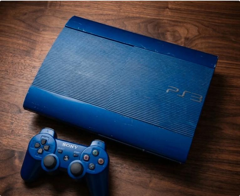 PS3 Super Slim Azure Blue - Volledig pakket, Games en Spelcomputers, Spelcomputers | Sony PlayStation 3, Super Slim, Verzenden