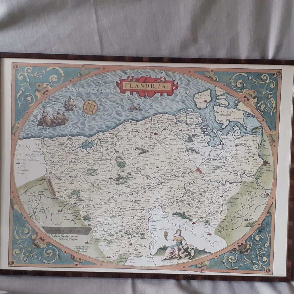 Reproduction de l'ancienne carte « Flandria », Enlèvement, Carte géographique