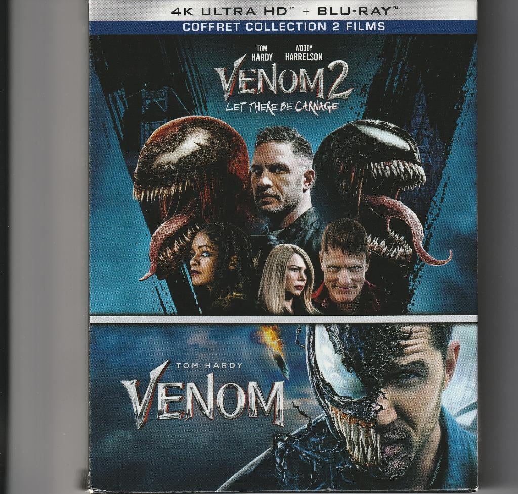 Venom 1 - 2  4K+ Blu-Ray 2 film Collection (nieuw), Enlèvement ou Envoi, Comme neuf, Horreur, Coffret