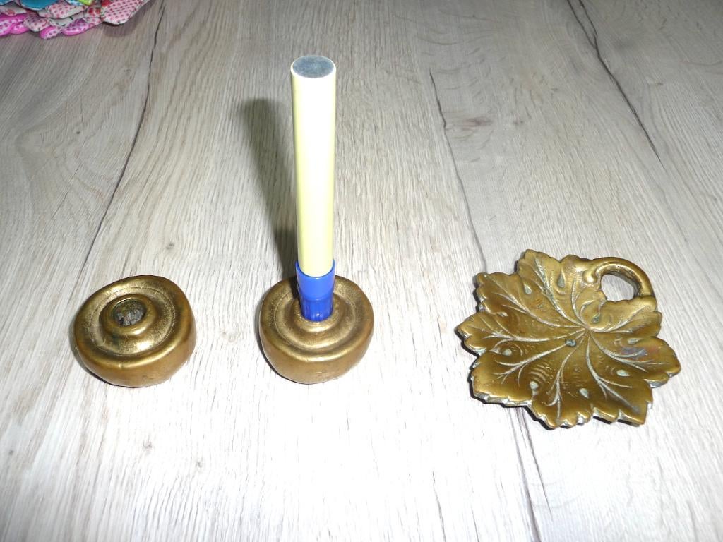 Chandeliers et cendrier en bronze, Antiquités & Art, Enlèvement ou Envoi, Bronze