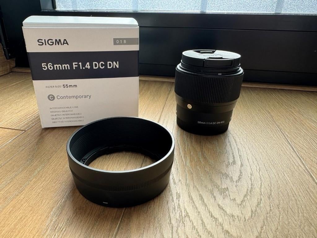 Sigma 56 mm f/1.4 DC DN - Sony E-houder, Ophalen of Verzenden, Zo goed als nieuw, Telelens