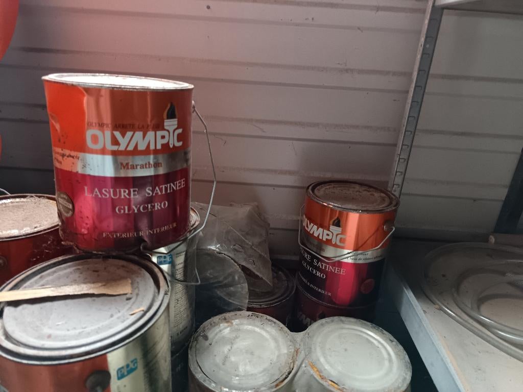 Palet met satijnen houtverf, 20 blikken = €50, Ophalen, Nieuw