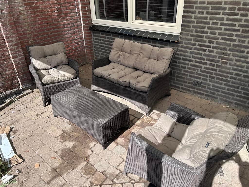 Comfortabele madison Tuinset met 2 Stoelen en Bank, Ophalen, 4 zitplaatsen, Gebruikt, Loungeset