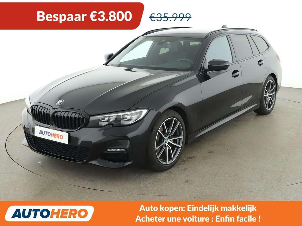 BMW 3 Serie 320 320d Mild-Hybrid M Sport (bj 2022), Auto's, Achterwielaandrijving, Euro 6, Zwart, Leder