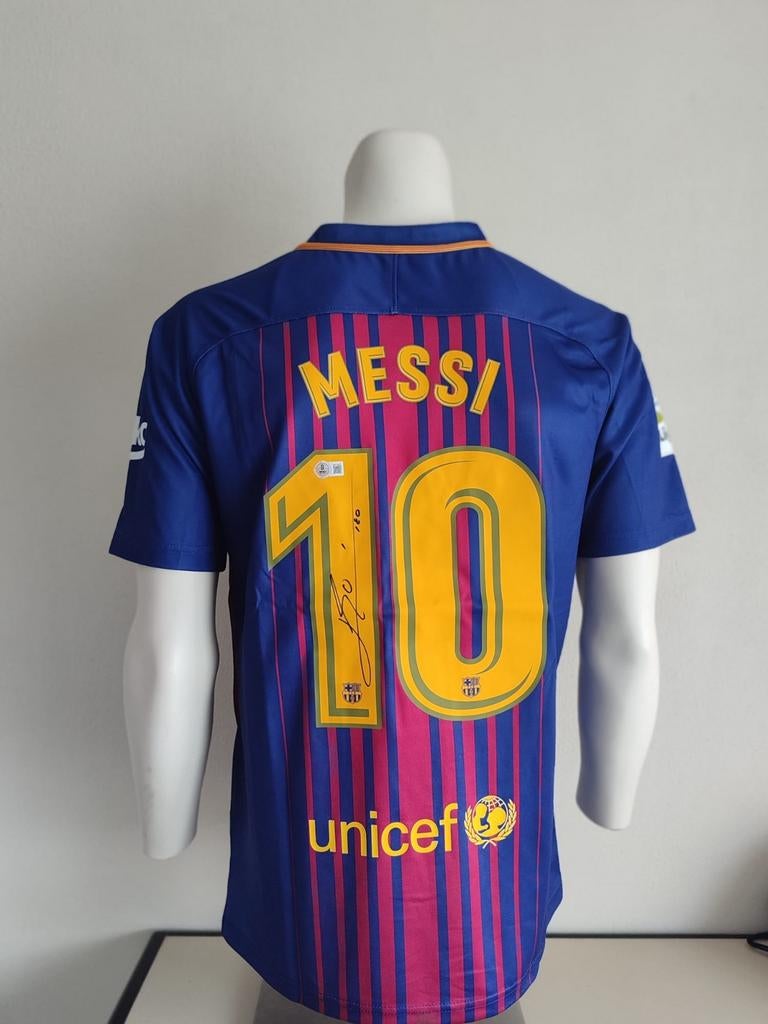 Lionel Messi a signé le maillot du FC Barcelone avec le mant, Enlèvement ou Envoi, Neuf, Maillot