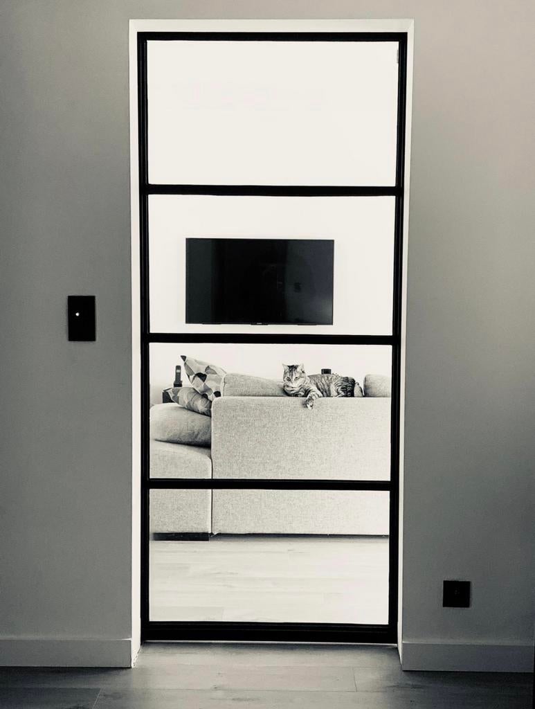 Stalen schuifdeur, Huis en Inrichting, Ophalen, Zo goed als nieuw