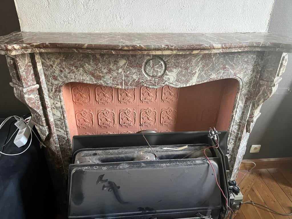 Cheminée en marbre, Enlèvement, Utilisé