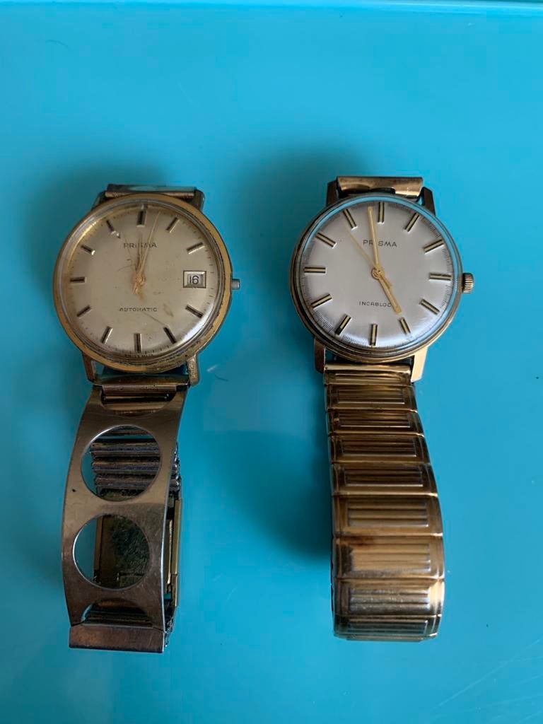 2 oude prisma horloges, Verzenden