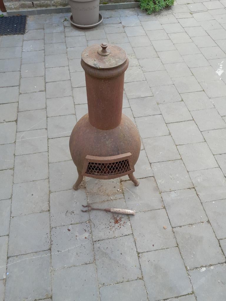 Gietijzeren Terraskachel, Tuin en Terras, Ophalen, Gebruikt