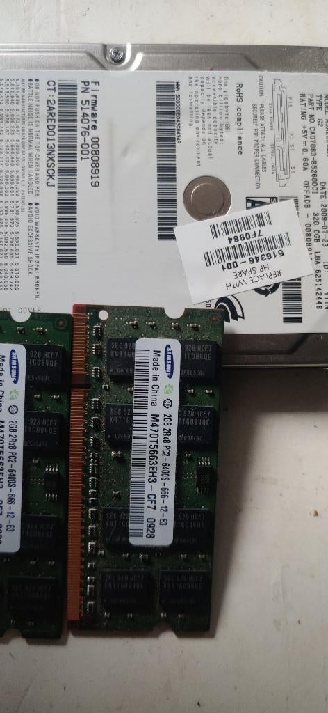 Mémoire ram pc portable, Enlèvement, Utilisé, Laptop