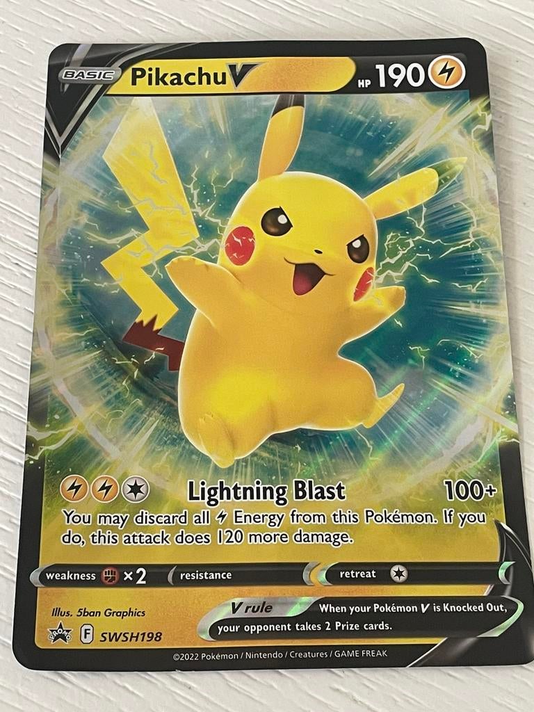 Grote Pikachu pokemon kaart, Ophalen of Verzenden, Nieuw