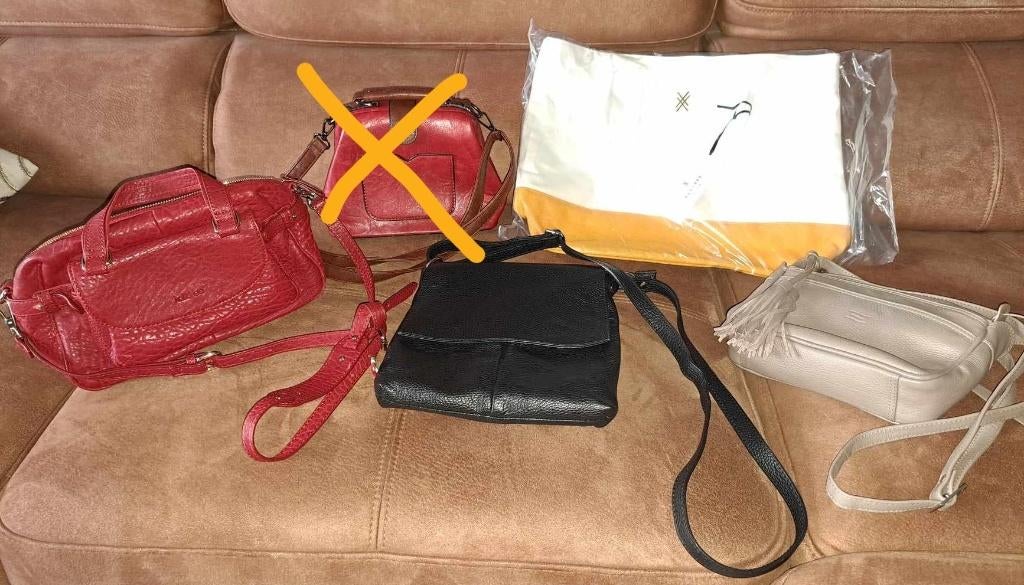 Handtas, schoudertas, ... Xandres, Crinkles, Kate Lee,..., Enlèvement ou Envoi, Neuf, Autres couleurs, Sac à main