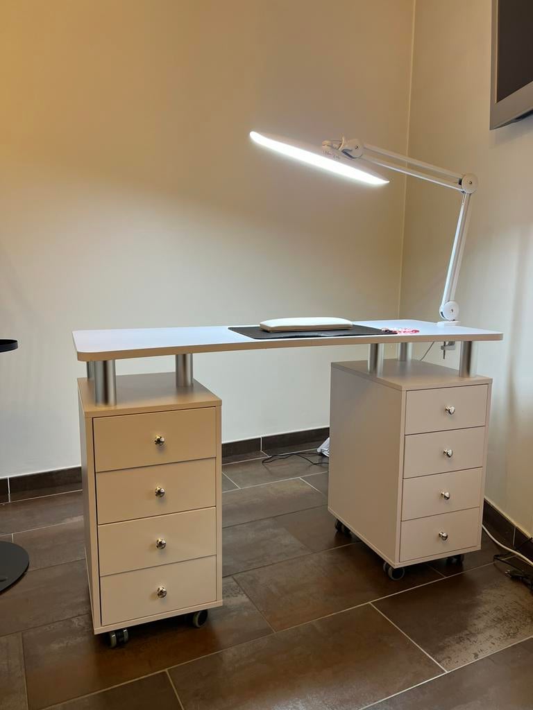 Table à ongles Sibel Manicure avec 8 tiroirs, Maison & Meubles, Bureaux, Neuf, Enlèvement