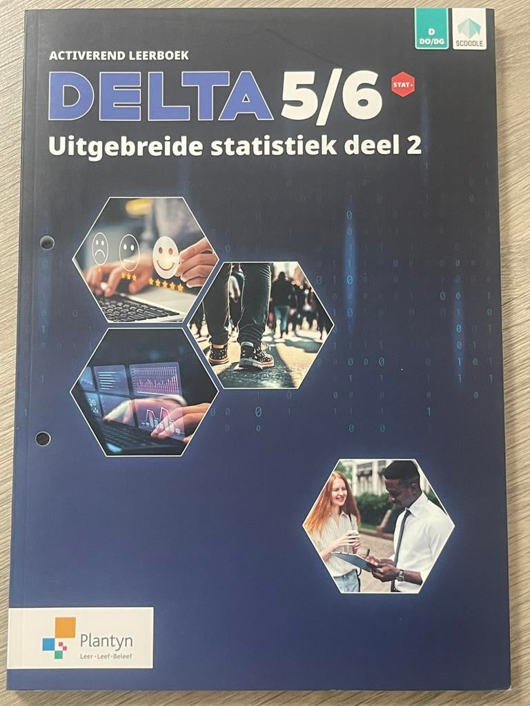 Delta Uitgebreide Statistiek deel 2, Livres, Livres scolaires, Enlèvement, Neuf
