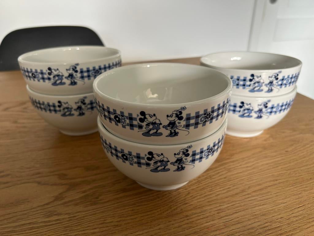 6 ontbijtkommen Mickey Mouse, Ophalen of Verzenden, Mickey Mouse