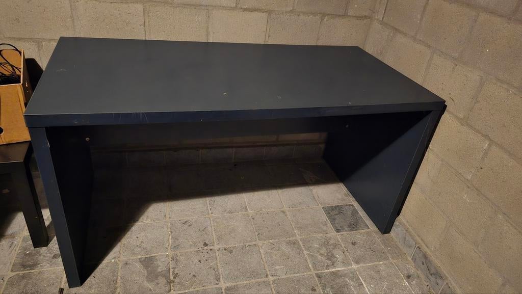 Pupitre de bureau en bois bleu foncé, Enlèvement ou Envoi, Utilisé