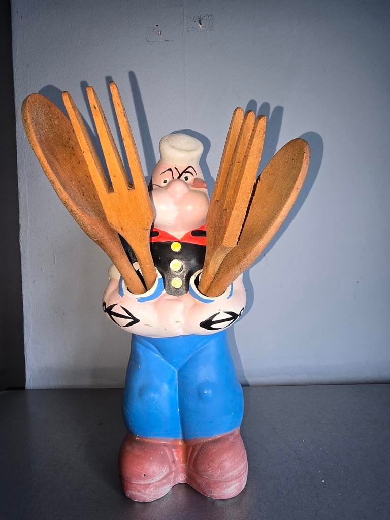 Vintage Popeye met origineel keukengerief, Ophalen of Verzenden