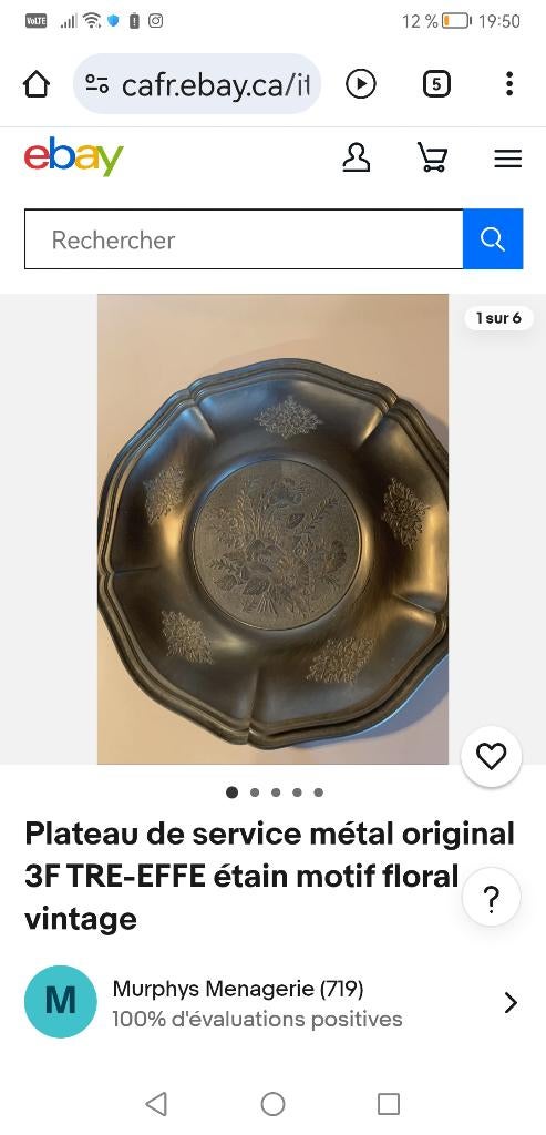 Assiettes en étain 8, Antiquités & Art, Enlèvement