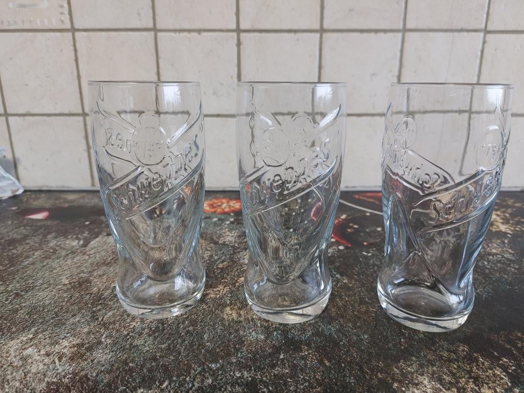 Verres à boire Schweppes, Collections, Enlèvement ou Envoi, Comme neuf, Verre à soda