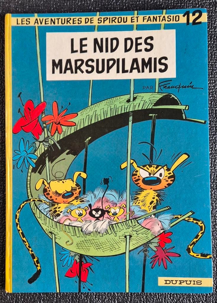Spirou et Fantasio - 12 - Le nid des Marsupilamis - 1967, Livres, Enlèvement ou Envoi, Une BD, Utilisé, Franquin