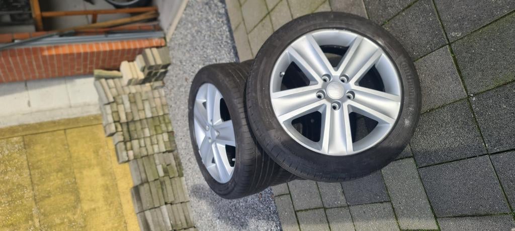 4 continental banden te koop inclusief aluminium velgen., Ophalen of Verzenden, Gebruikt