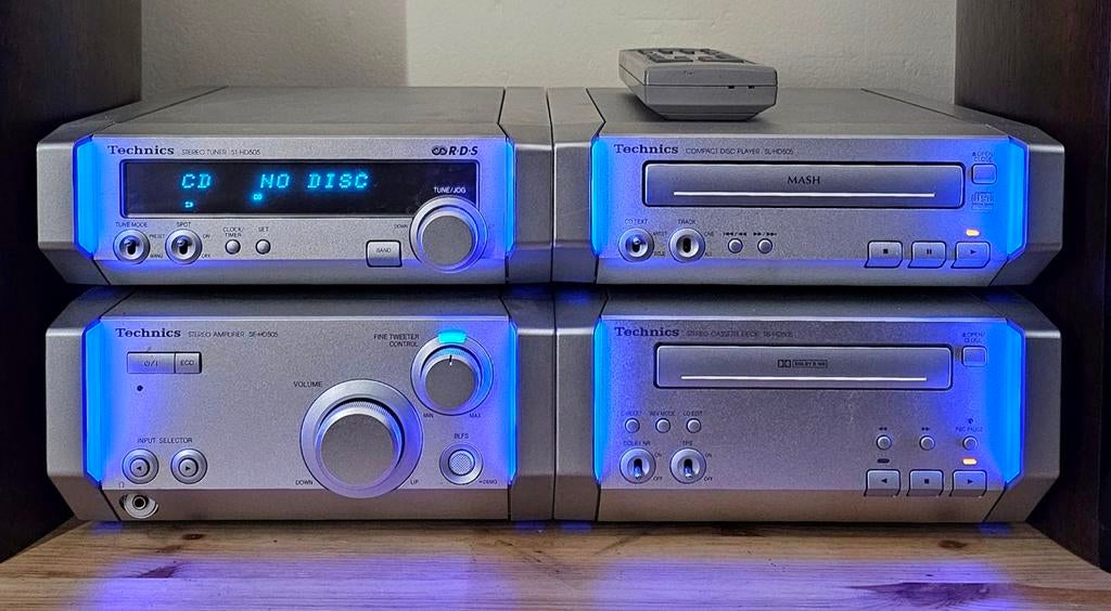 Technics stereoketen + orginele luidsprekers, Audio, Tv en Foto, Stereoketens, Nieuw, Cassettedeck, Cd-speler, Tuner of Radio