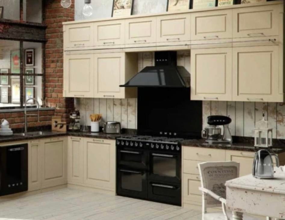 SMEG fornuis-set 110 cm mix + afzuigkap + achterwand, Maison & Meubles, Enlèvement, Comme neuf, Noir