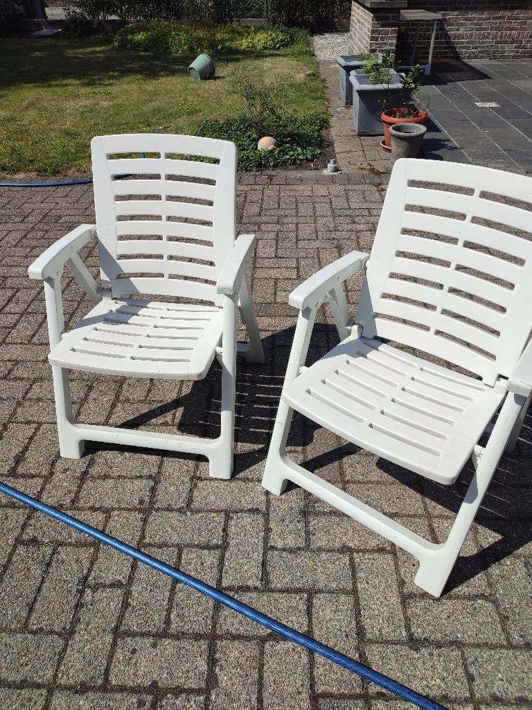tuinstoelen, Ophalen, Gebruikt, Plastic, Inklapbaar