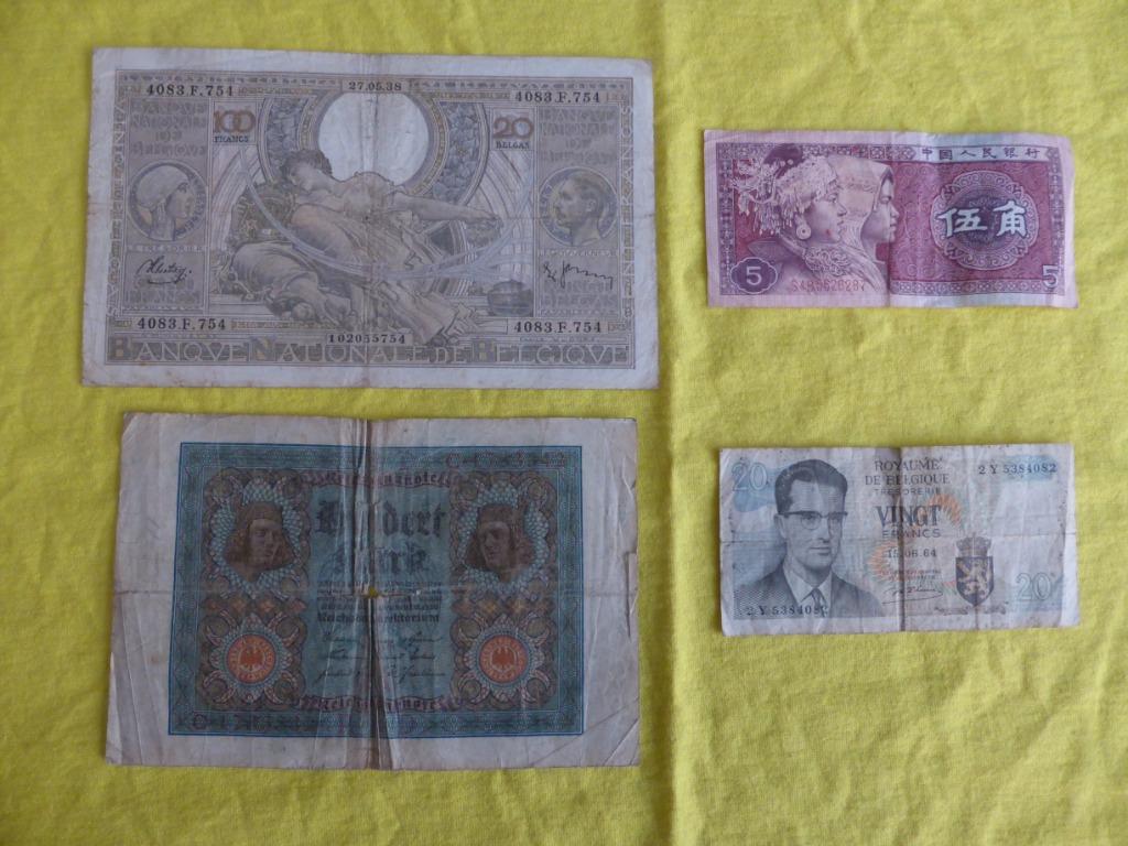 4 Bankbiljetten, Postzegels en Munten, Munten en Bankbiljetten | Verzamelingen, Bankbiljetten, Ophalen of Verzenden