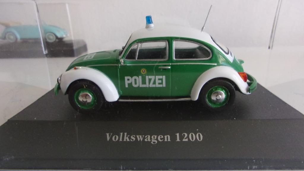 VW KAFER 1,2L POLIZEI.ATLAS 1/43 NEUVE en VITRINE & SURBOITE, Hobby & Loisirs créatifs, Enlèvement ou Envoi, Neuf, Voiture, Autres marques